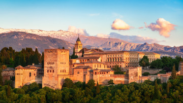 обоя alhambra, города, - дворцы,  замки,  крепости, простор