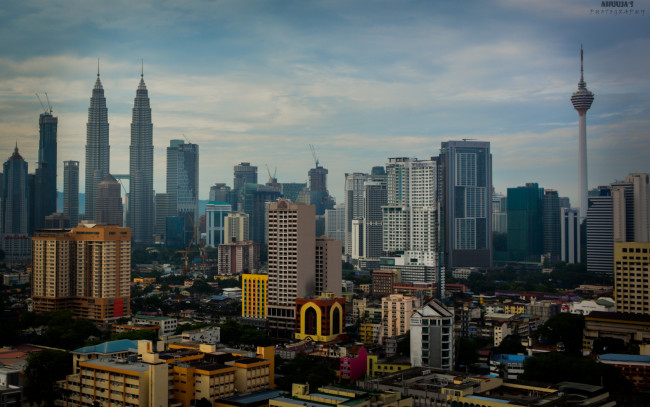 Обои картинки фото куала-лумпур, малайзия, города, куала-лумпур , азия, башни-близнецы, башни, петронас