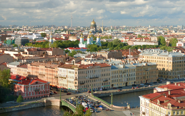 Обои картинки фото санкт-петербург,  россия, города, - улицы,  площади,  набережные, россия, северная, столица, крыши, домов