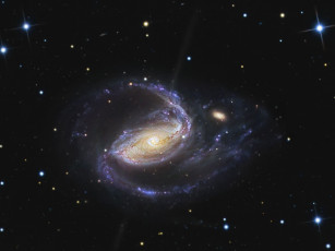 Картинка ngc 1097 космос галактики туманности