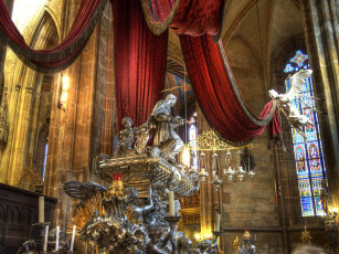 Картинка st vitus cathedral interior prague интерьер убранство роспись храма
