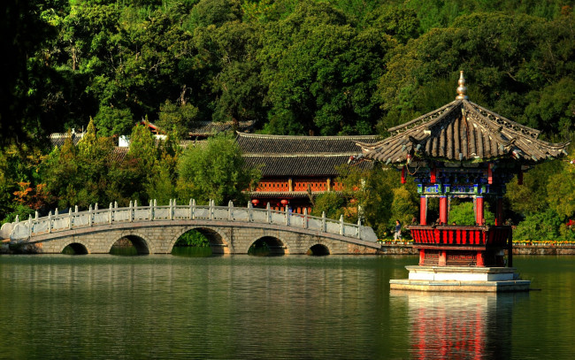 Обои картинки фото lijiang, china, города, мосты