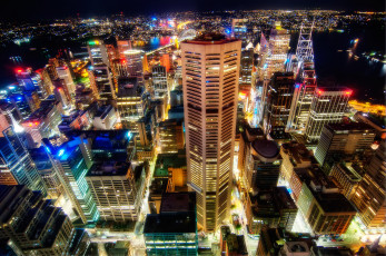 Картинка города сидней австралия ночной город огни