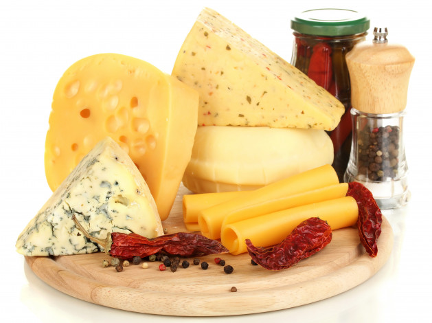 Обои картинки фото еда, сырные изделия, сыр, перец