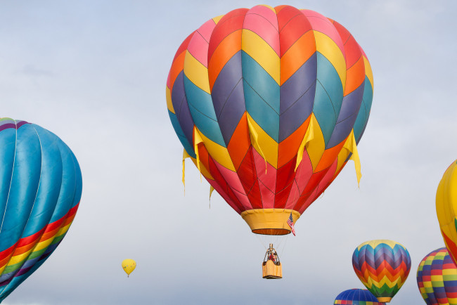 Обои картинки фото авиация, воздушные шары, полет, воздушные, шары