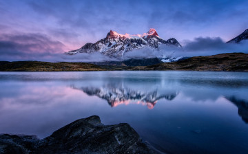Картинка природа реки озера национальный парк торрес-дель-пайне патагония Чили южная америка утро горы анды