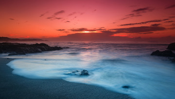 Картинка природа побережье небо закат море