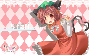 Картинка аниме touhou фон взгляд девушка