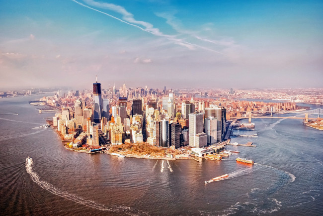 Обои картинки фото города, нью-йорк , сша, остров, залив