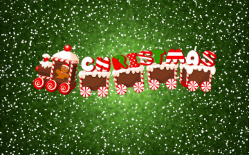 Картинка праздничные векторная+графика+ новый+год фон настроение праздник паровоз минимализм зима печеньки рождество снег