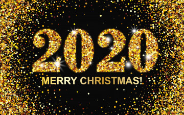 Картинка праздничные -+разное+ новый+год 4k черный фон с новым годом 2020 блестящий цифры золотой золотые блестящие праздники концепции креативные