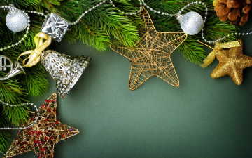 Картинка праздничные снежинки+и+звёздочки звездочки колокольчик