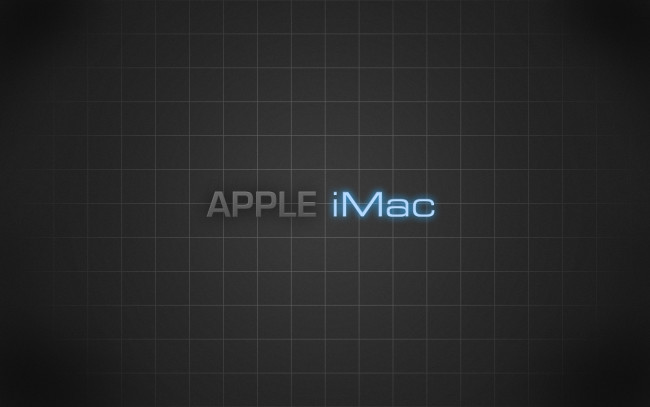 Обои картинки фото компьютеры, apple, hi, tech, logo, blue, черный, imac