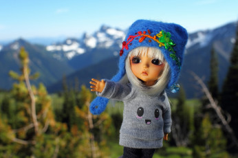 Картинка разное игрушки кукла шапка горы
