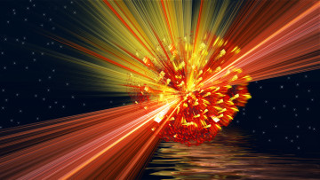 Картинка 3д графика abstract абстракции линии взрыв спектр