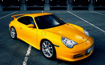 Картинка porsche 911 автомобили желтый плитка