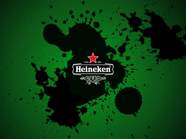 Обои картинки фото бренды, heineken, темный, зеленый, звезда