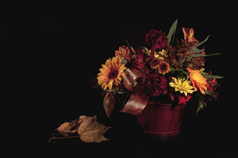 Картинка цветы букеты +композиции герберы хризантемы альстромерия