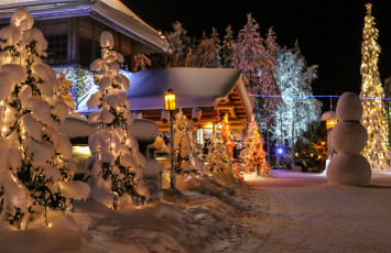 Картинка lapland+finland природа зима снег finland lapland ели