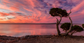 Картинка природа реки озера пейзаж закат port lincoln national park