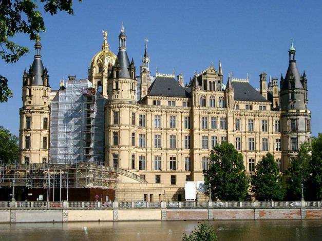 Обои картинки фото schwerin, города, замок, шверин, германия