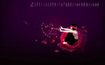 Картинка календари рисованные векторная графика цветок девушка