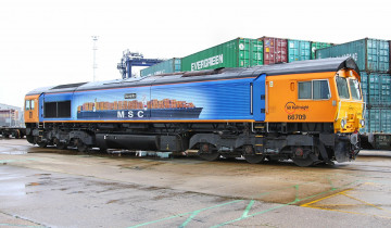 Картинка техника локомотивы локомотив контейнеры терминал