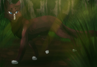 Картинка рисованное животные +лисы лиса лес