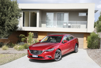 Картинка автомобили mazda mazda6 sedan 2015г красный gj au-spec