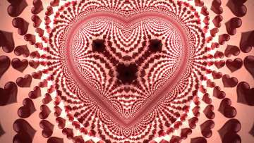 Картинка 3д+графика абстракция+ abstract фон сердечки
