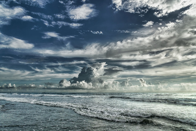 Обои картинки фото природа, моря, океаны, облака, море, небо