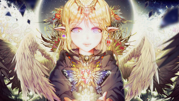 Картинка автор +ajahweea аниме ангелы +демоны лицо девочка арт