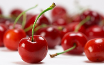 Картинка еда вишня черешня вишенки ягоды