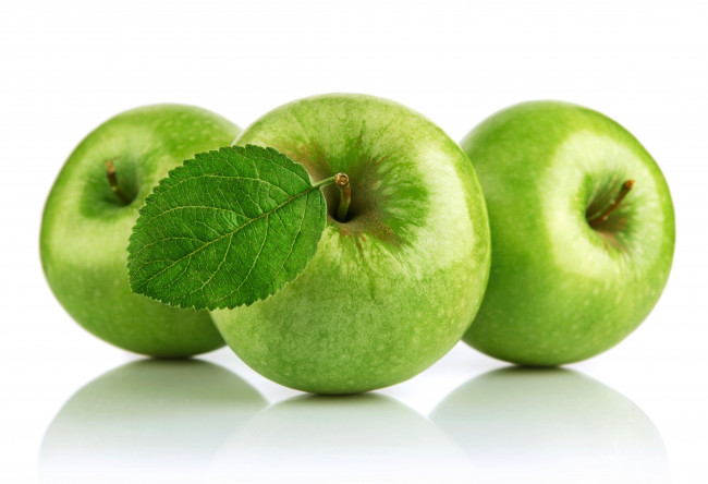 Обои картинки фото еда, Яблоки, зелёные, фрукты, плоды
