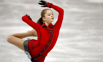 Картинка спорт фигурное+катание олимпиада выступление спортсменка юлия липницкая костюм платье сочи лед фигуристка