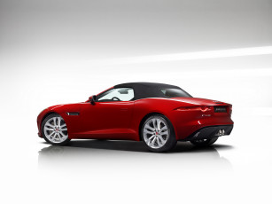 Картинка автомобили jaguar 2013г us-spec f-type s красный