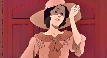Картинка календари аниме женщина взгляд лицо шляпа