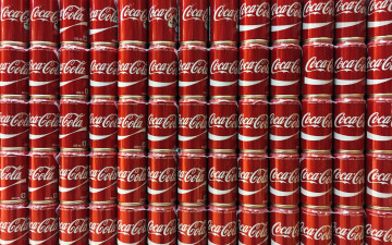 обоя бренды, coca-cola, кока, -, кола, банки, цвет, фон