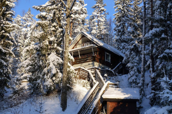 Картинка города -+здания +дома зима снег сугробы дом