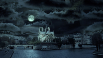 Картинка notre dame города париж франция старый замок