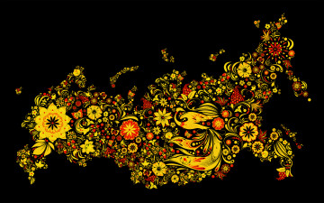 Картинка векторная графика цветы россия