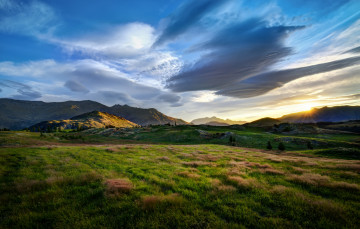 Картинка природа восходы закаты новая зеландия