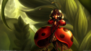 Картинка yangtian+li фэнтези существа yangtian li божья коровка насекомое существо