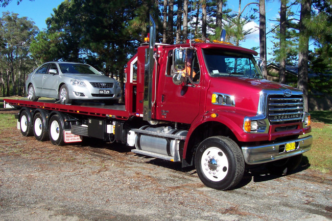 Обои картинки фото sterling lt7500 tilt tray, автомобили, sterling, тягач, седельный, грузовик, тяжёлый