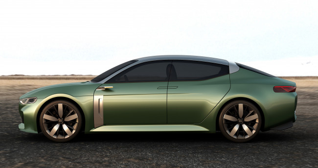 Обои картинки фото автомобили, kia, зеленый, 2015г, concept, novo