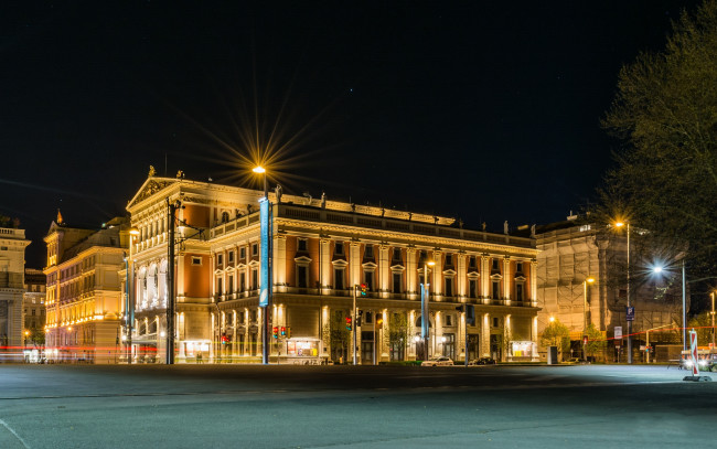 Обои картинки фото vienna, города, вена , австрия, ночь, огни