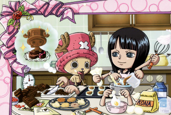 Картинка аниме one+piece существа выпечка сладости кухня