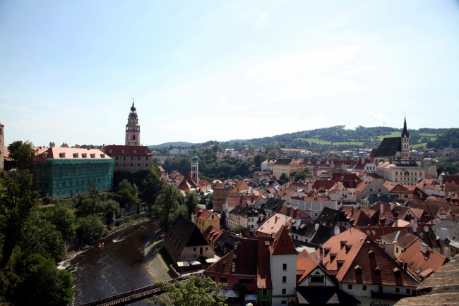 Обои картинки фото города, чески-крумлов , чехия, панорама