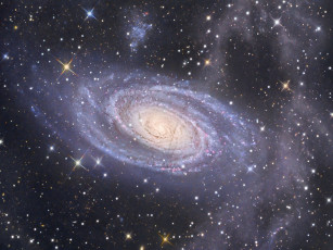 Картинка m81 космос галактики туманности