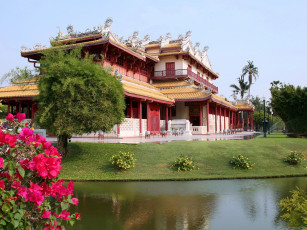 Картинка аюттайя летний дворец банг па ин города дворцы замки крепости